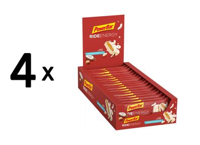 4 x Powerbar Ride Energy Bar (18x55g) Coconut Hazelnut Caramel