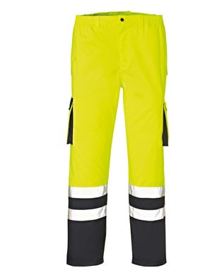 4PROTECT Warn-Wetterschutzhose Baltimore Leuchtgelb/Navy