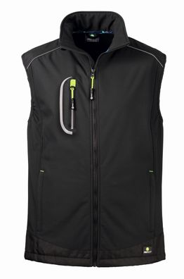 4PROTECT Wetterschutz-Softshell-Weste Idaho Schwarz