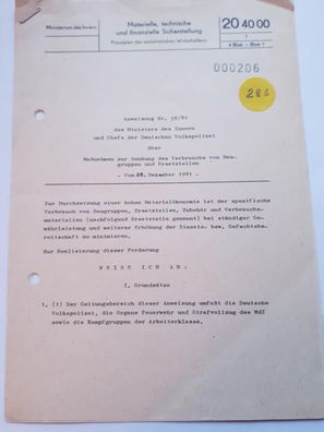 DDR MdI Anweisung Nr.59/81