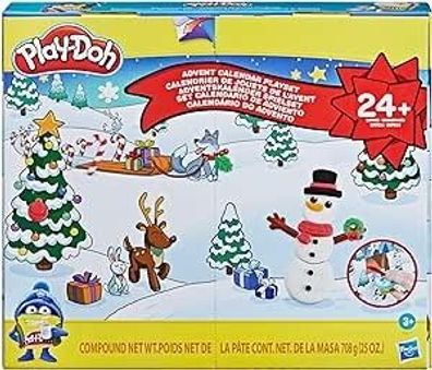 Play-Doh F2377 Adventskalender 24 Überraschungen Spielmatten Knete Spielzeug