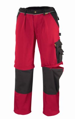 teXXor Canvas 2-in-1 Bundhose Tobago Rot/Schwarz