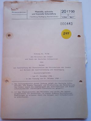 DDR MdI Ordnung Nr.95/86