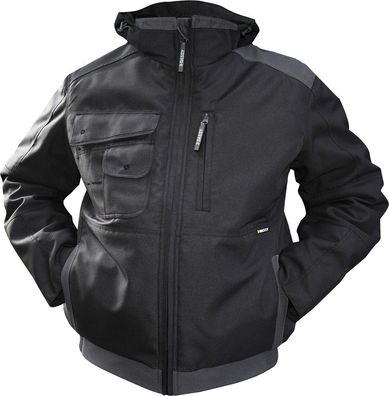 Dassy Canvas Winterjacke Austin PES90 Schwarz/Anthrazitgrau