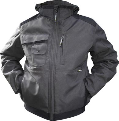 Dassy Canvas Winterjacke Austin PES90 Anthrazitgrau/Schwarz