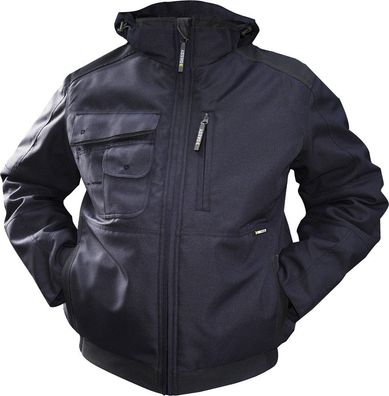 Dassy Canvas Winterjacke Austin PES90 Nachtblau/Schwarz