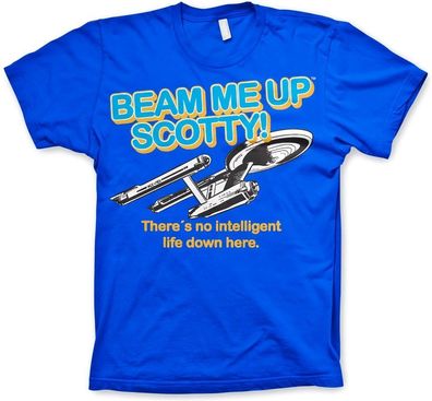 Star Trek Beam Me Up Scotty T-Shirt Blue