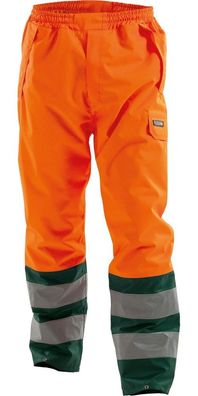 Dassy Warnschutz-Regenhose Sola PES70 Neonorange/Flaschengrün