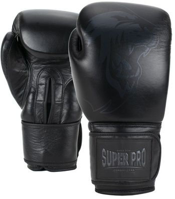 Super Pro Combat Gear Legend Leder Boxhandschuhe Schwarz