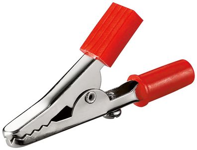 goobay - Krokodilklemme - Länge 45 mm - rot