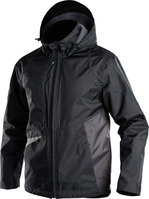 Dassy Wasser- und winddichte Arbeitsjacke Hyper PES80 Schwarz/Anthrazitgrau