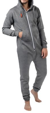 O'Poppy Jumpsuit Herren mit spitzer Kapuze dunkelgrau