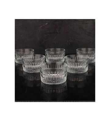 Rain 6er Schalen set aus Glas, quadratische Snackschalen, Dessertschale