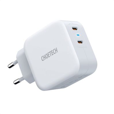 Choetech Schnellladegerät 2x USB Typ C Power Delivery 40W 3A Weiß (PD6009-EU)