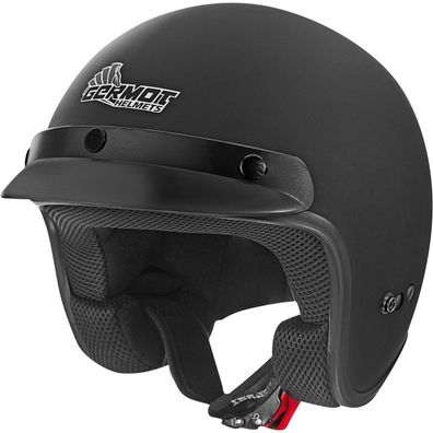 Germot Motorrad Helm GM 100 Jethelm Classic matt Black