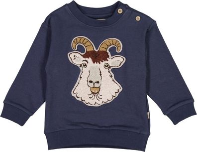 Wheat Kinder Pullover Sweatshirt Goat Terry Badge Sea Storm