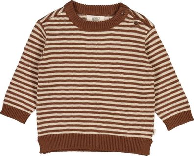 Wheat Kinder Strickpullover Knit Pullover Morgan Dry Clay Stripe