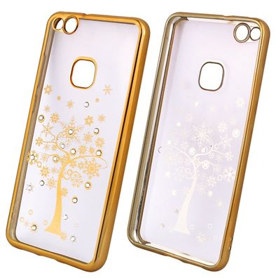 Silikon Motiv Hülle Gold Bumper Cover Case Tasche Handyhülle Samsung Huawei iPhone