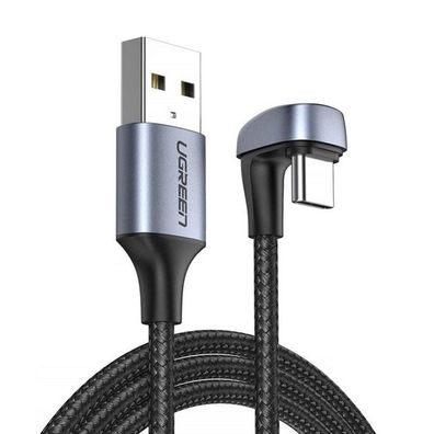 Ugreen Nylon-Winkelkabel USB-Kabel - USB Typ C 1 m 3 A 18 W Quick Charge AFC FCP