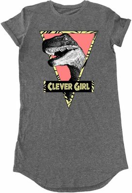 Jurassic Park - Clever Girl (T-Shirt Dress) Damen Kleid Dark Heather Grey