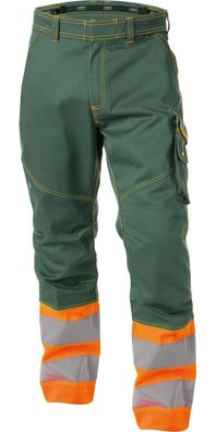 Dassy Warnschutzhose Phoenix PESCO64 Flaschengrün/Neonorange