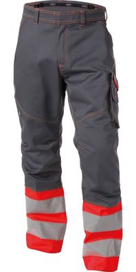 Dassy Warnschutzhose Phoenix PESCO64 Zementgrau/Neonrot