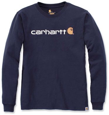 Carhartt Herren T-Shirt Core Logo T-Shirt L/S Navy