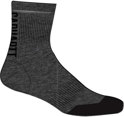 Carhartt Force Logo Short Crew Sock 3 Pack Carbon Heather