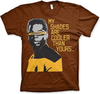 Star Trek My Shades Are Cooler Than Yours T-Shirt Brown