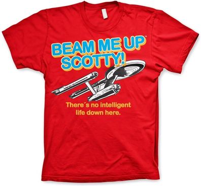 Star Trek Beam Me Up Scotty T-Shirt Red