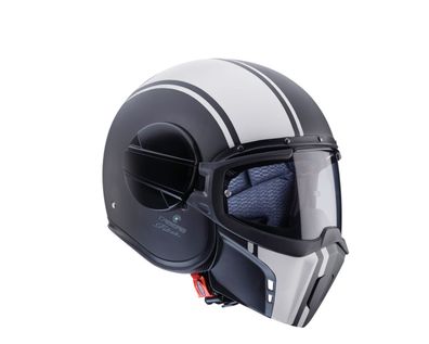 Caberg Motorrad Helm Jethelm Ghost Legend matt Black/White