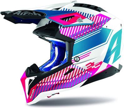 Airoh Crosshelm Aviator 3 Wave Pink Gloss