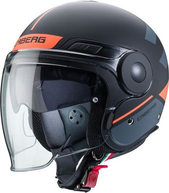 Caberg Motorrad Jethelm Uptown Loft Matt Schwarz/Fluo Orange/Anthrazit