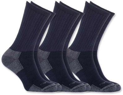 Carhartt Herren Socke All-Season Cotton Sock 3-Pair Navy