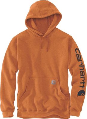 Carhartt Sleeve Logo Hooded Sweatshirt Marmalade Heather