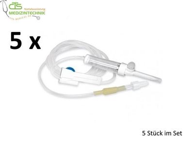 5 x Infusionssystem Infusionsbesteck Infusion Infusion Leitung Dosierer Pflanzen