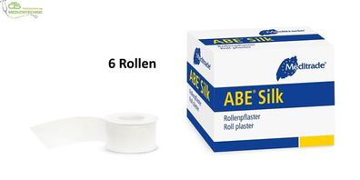 6 Rollen Rollenpflaster Fixierpflaster 2,5 cm x 5 m Meditrade ABE Heftpflaster