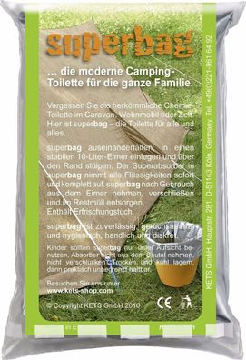 Superbag Campingtoilette Notfall-Toilette Einlagetoilette Campertoilette 1 Stück