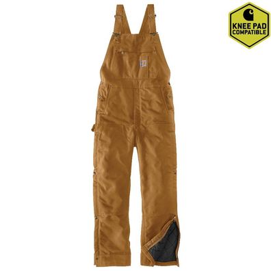 Carhartt Latzhose Firm Duck Insulated Bib Overall Carhartt® Brown