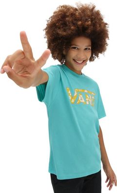 Vans Jungen Kids T-Shirt By Vans Classic Logo Fill Boys Waterfall-Passion Fruit