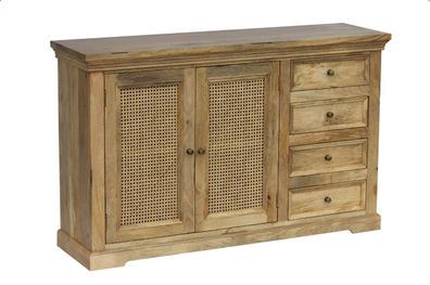 Sideboard mit 4 Schubkästen 145x90cm 'Maverick' Mango natur