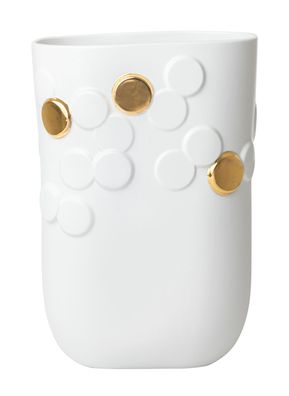 Goldener Punkt Vase "Punkte" Blumenvase Porzellanvase - Räder Design