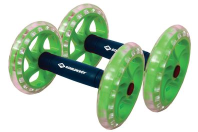 Schildkröt Dual-Core-Wheels | Bauchtrainer Rückentrainer Bauch Rolle Rumpftrainer