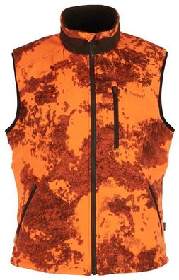 Pinewood 5664 Smaland Reversible Camou Fleece Weste Strata Blaze/ Jagdgrün (992)