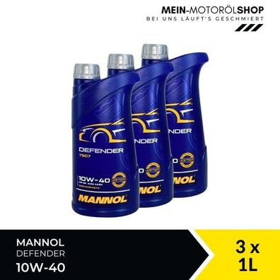 Mannol Defender 10W-40 3x1 Liter