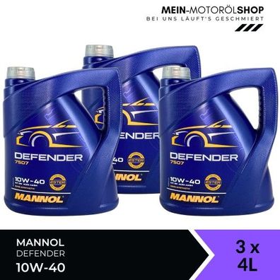 Mannol Defender 10W-40 3x4 Liter