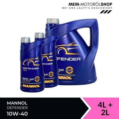 Mannol Defender 10W-40 4 + 2 Liter