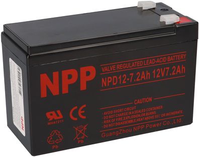 NPP Blei-Akku AGM NPD 12-7,2 12V 7,2Ah zyklenfest