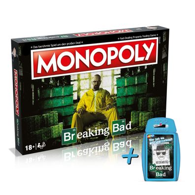 Monopoly - Breaking Bad (deutsch/englisch) + Top Trumps Brettspiel Walter white