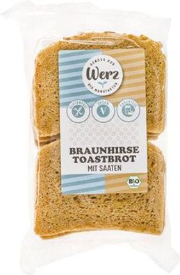 Naturkornmühle Werz 3x Braunhirse Toastbrot mit Saaten, glutenfrei 250g